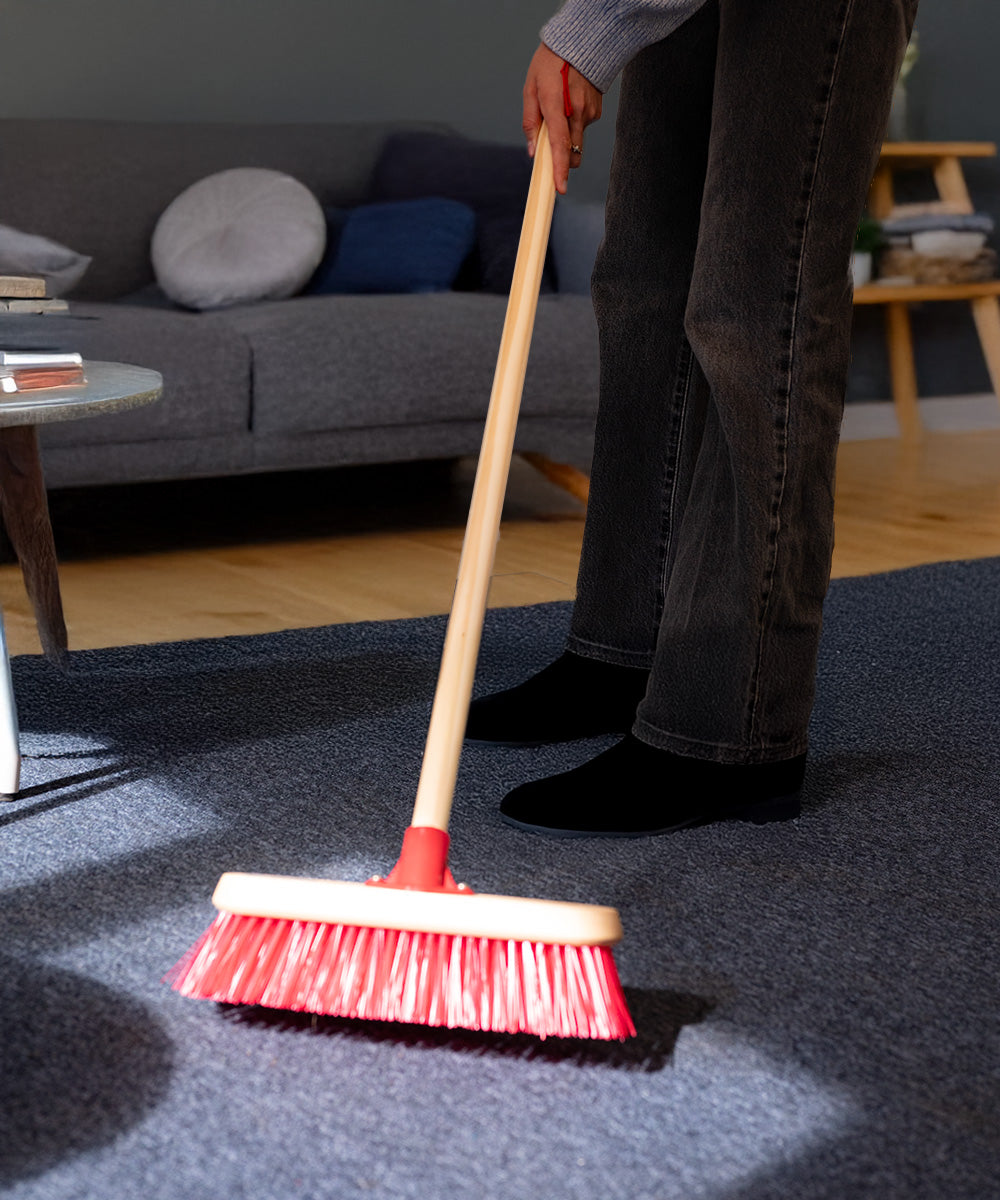 Finest by Hillbrush Household Wooden Broom With Socket & Handle - Stiff